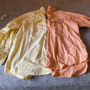 Two mens fishing shirts